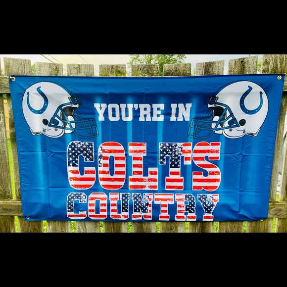 Indianapolis Colts 3x5ft Flag/Banner Man Cave Flag Football, garage decor, room - Picture 1 of 4